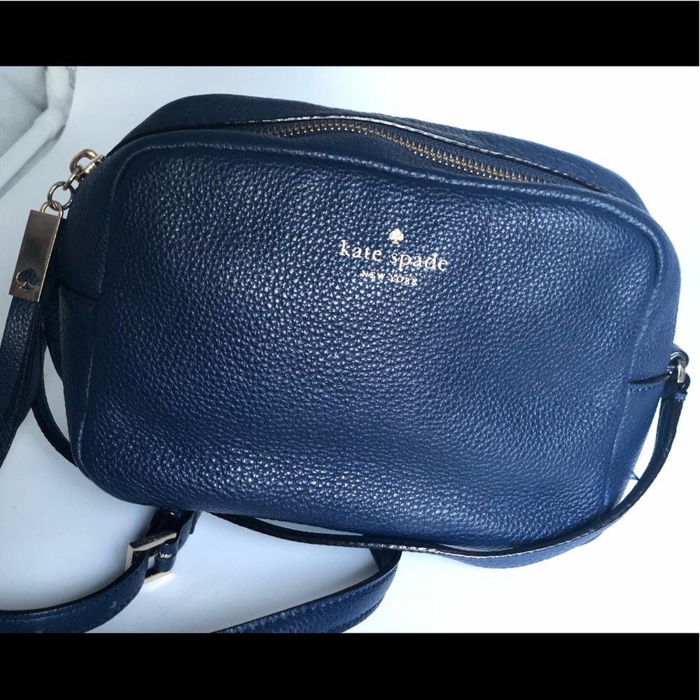 Kate Spade Mandy grey street French navy crossbody